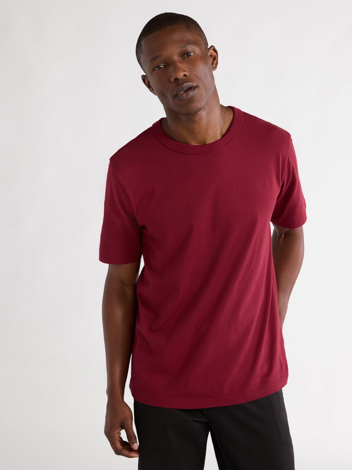 Free Assembly Men s Everyday Cotton Tee With Short Sleeves Sizes S 3XL free-assembly-men-s-everyday-cotton-tee-with-short-sleeves-sizes-s-3xl