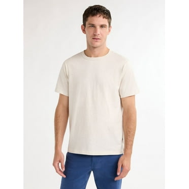 Free Assembly Men’s Everyday Cotton Tee with Short Sleeves, Sizes S-3XL