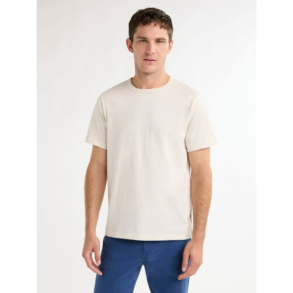Free Assembly Men’s Everyday Cotton Tee with Short Sleeves, Sizes S-3XL