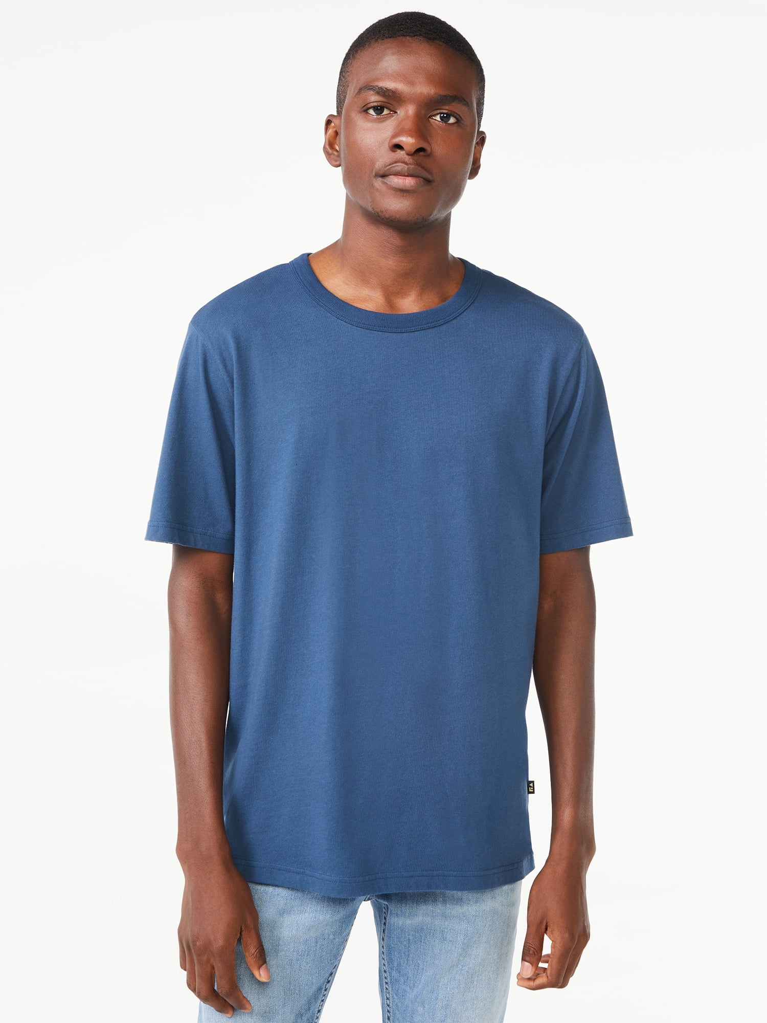 Free Assembly Men’s Everyday Cotton Tee with Short Sleeves, Sizes S-3XL