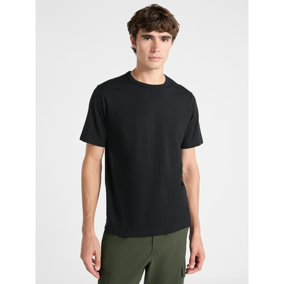Free Assembly Men’s Everyday Cotton Tee with Short Sleeves, Sizes S-3XL