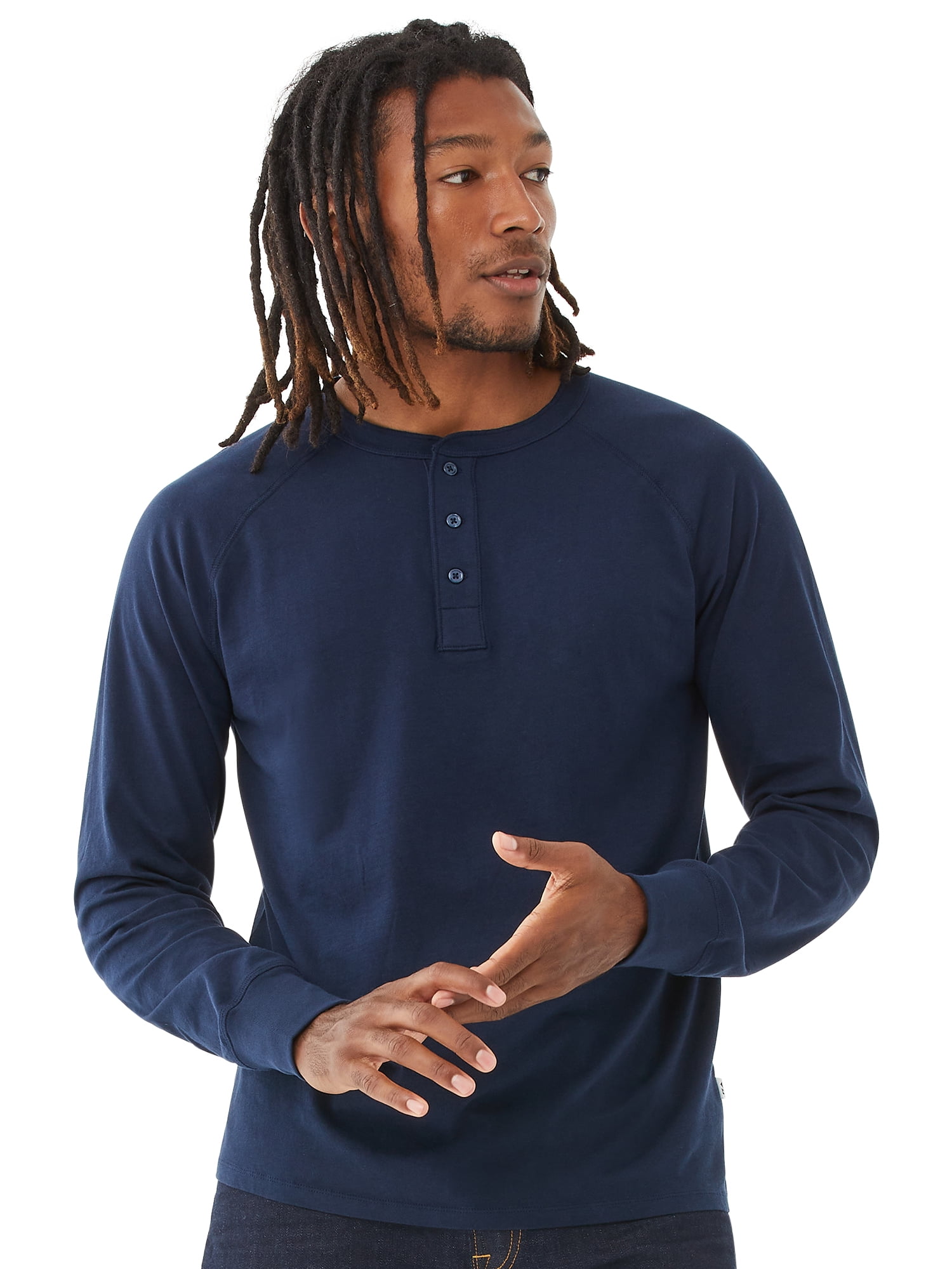 Free Assembly Men's Everyday Long-Sleeve Henley Shirt - Walmart.com