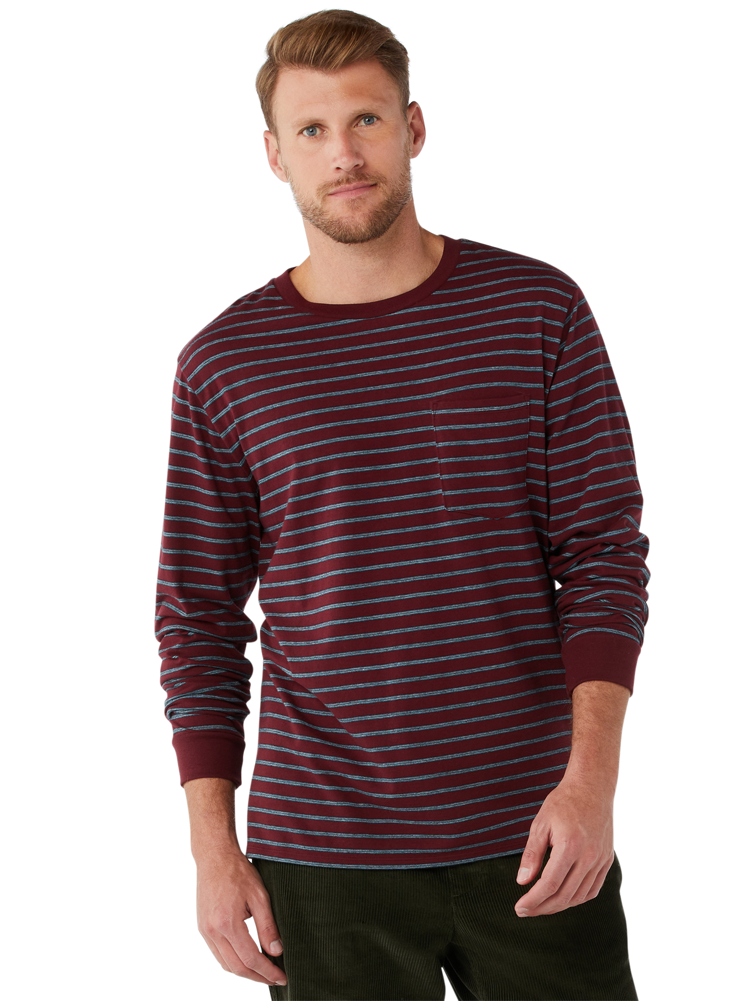Free Assembly Men's Everyday Long Sleeve Pocket Tee - image 1 of 6