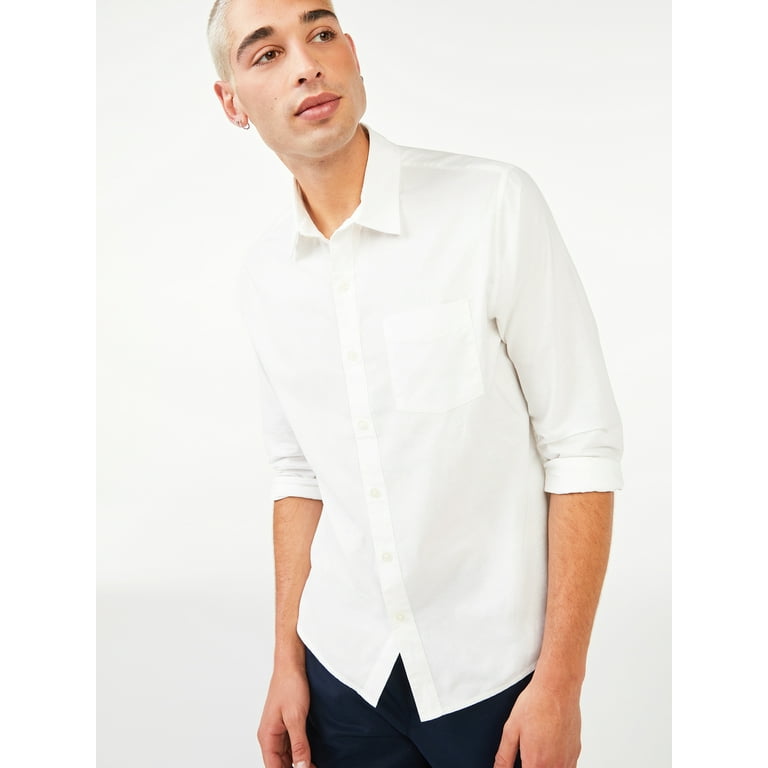 white collared shirt mens walmart