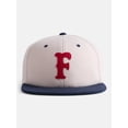 thumbnail image 1 of Free Assembly, Men's “F” Embroidered Snapback Hat with Green Satin Under Visor, Beige, 1 of 4