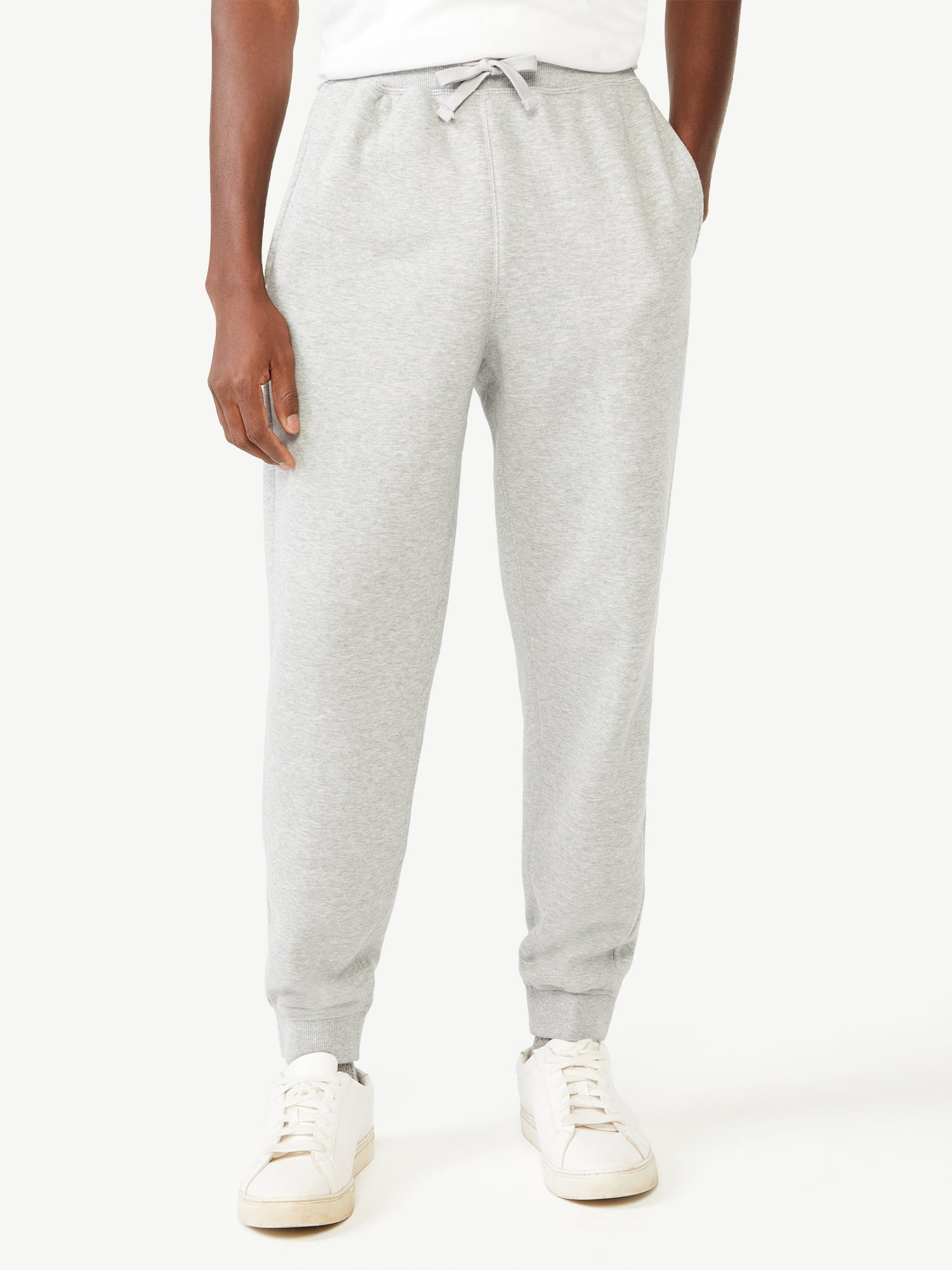 Free Assembly Men's Fleece Joggers with Side Panels - Walmart.com