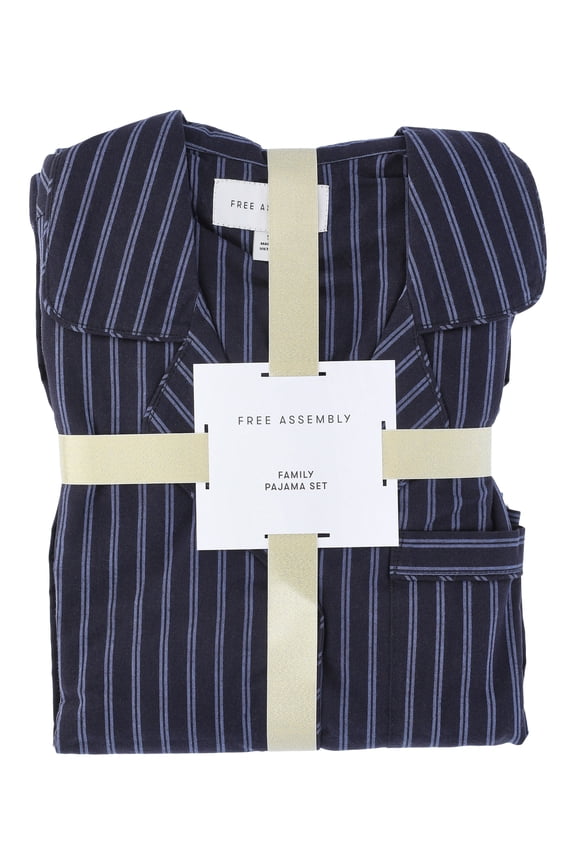 Matching Family Pajamas Men's Cotton Notch Collar Top and Pants Gift Set, 2-Piece, Sizes XS to 3X