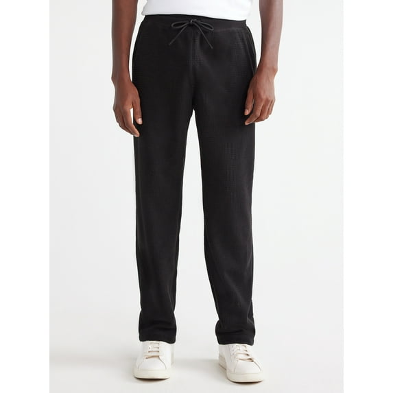 Free Assembly Men's Grid Microfleece Sweatpants, 31" Inseam, Sizes XS-3XL
