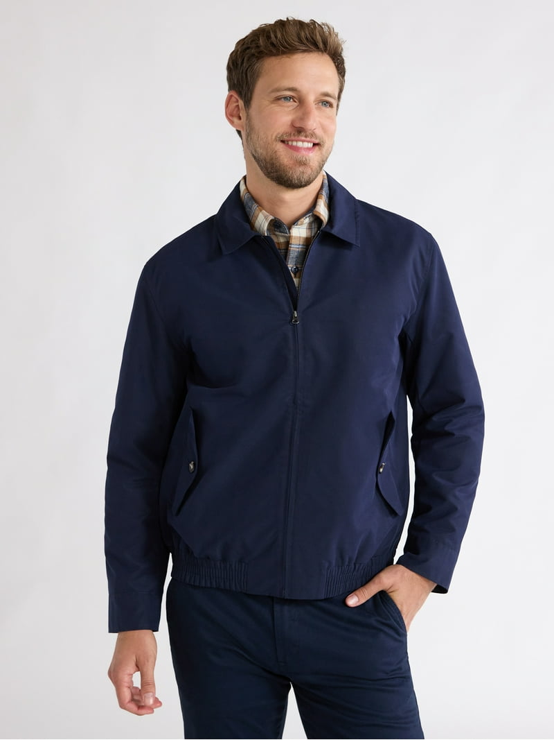 Free Assembly Men's Harrington Jacket, Sizes S-3XL - Walmart.com