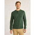 thumbnail image 1 of Free Assembly Men's Henley Shirt with Woven Placket, Sizes XS-3XL, 1 of 5