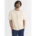 thumbnail image 1 of Free Assembly Men's Linen Blend Camp Shirt with Short Sleeves, Sizes XS-3XL, 1 of 4