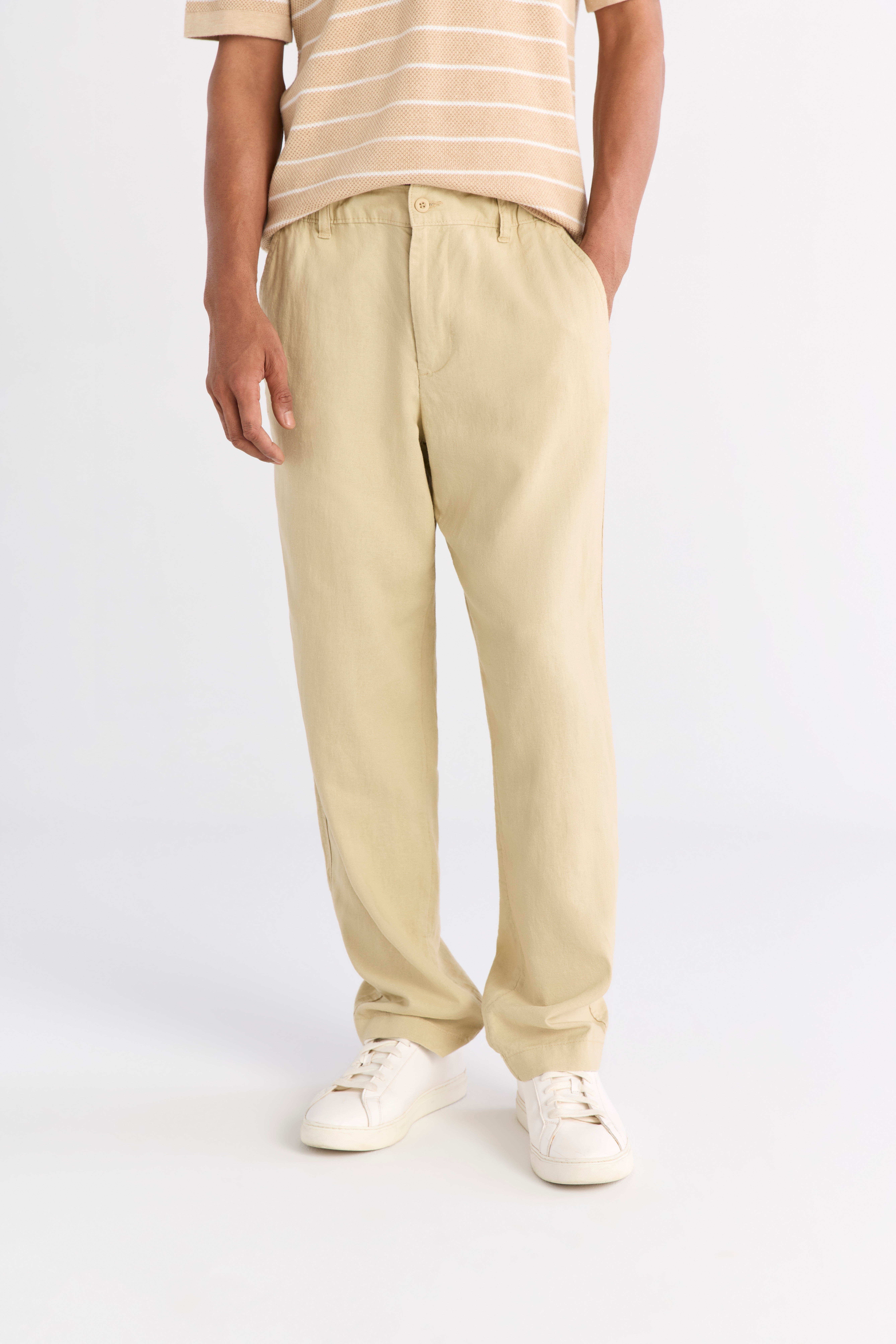 Free Assembly Men's Linen Blend Pants, 31" Inseam, Sizes XS-3XL