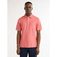 thumbnail image 1 of Free Assembly Men's Long Placket Polo Shirt with Short Sleeves, Sizes XS-3XL, 1 of 5