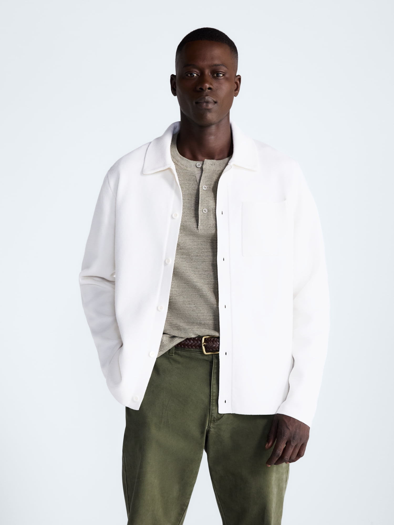 Free Assembly Men's Cozy Yarn Cardigan Sweater with Long Sleeves, Sizes XS-3XL