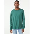 thumbnail image 1 of Free Assembly Men's Everyday Cotton Tee with Long Sleeves, Sizes XS-3XL, 1 of 9