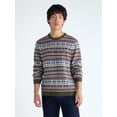 thumbnail image 1 of Free Assembly Men's Fair Isle Sweater with Long Sleeves, Midweight, Sizes XS-3XLT, 1 of 6