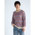 thumbnail image 1 of Free Assembly Men's Fair Isle Sweater with Long Sleeves, Midweight, Sizes XS-3XLT, 1 of 6