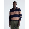 thumbnail image 1 of Free Assembly Men's Rugby Cozy Yarn Rugby Sweater with Long Sleeves, Midweight, Sizes XS-3XL, 1 of 6