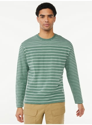 Mens Long Sleeve Striped T Shirt