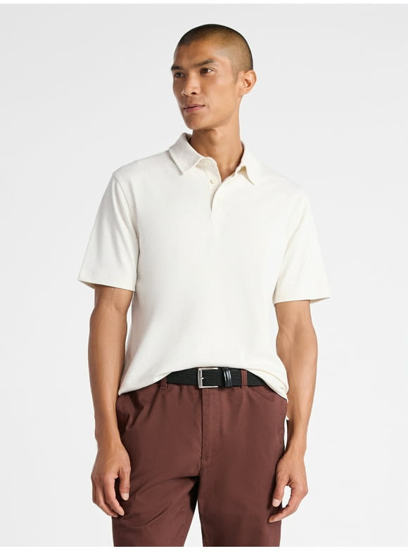 Mens Cotton Polo Shirt with Short Sleeves, Sizes XS-3XL