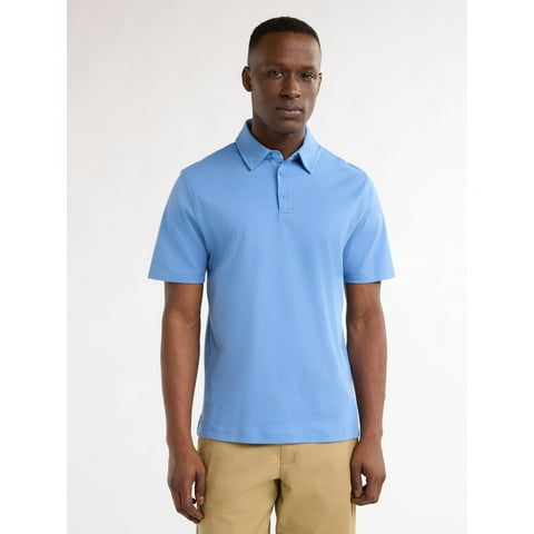 Mens Cotton Polo Shirt with Short Sleeves, Sizes XS-3XL