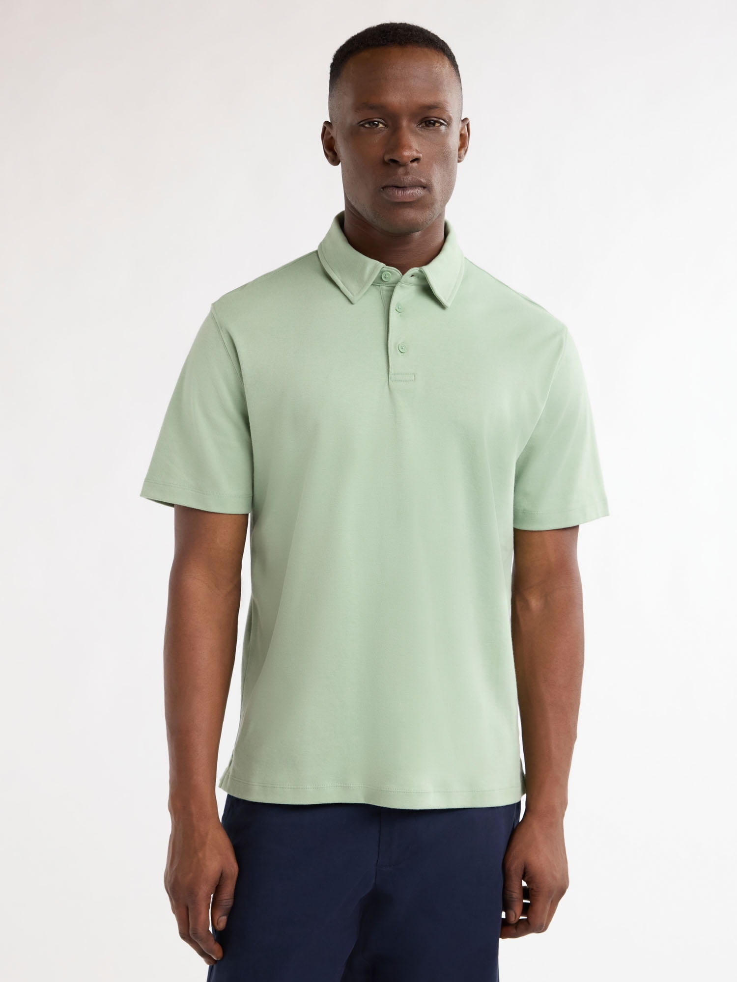 72360　EVERYDAY I LIKE　COTTON POLOSHIRT Free Assembly Men's Cotton Polo Shirt with Short Sleeves