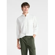 FREE ASSEMBLY Men's Oxford Woven Shirt With Long Sleeves, Sizes XS-3XL