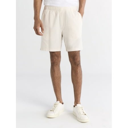 Free Assembly Men's Pull-On Seersucker Shorts, 7" Inseam, Sizes XS-3XL