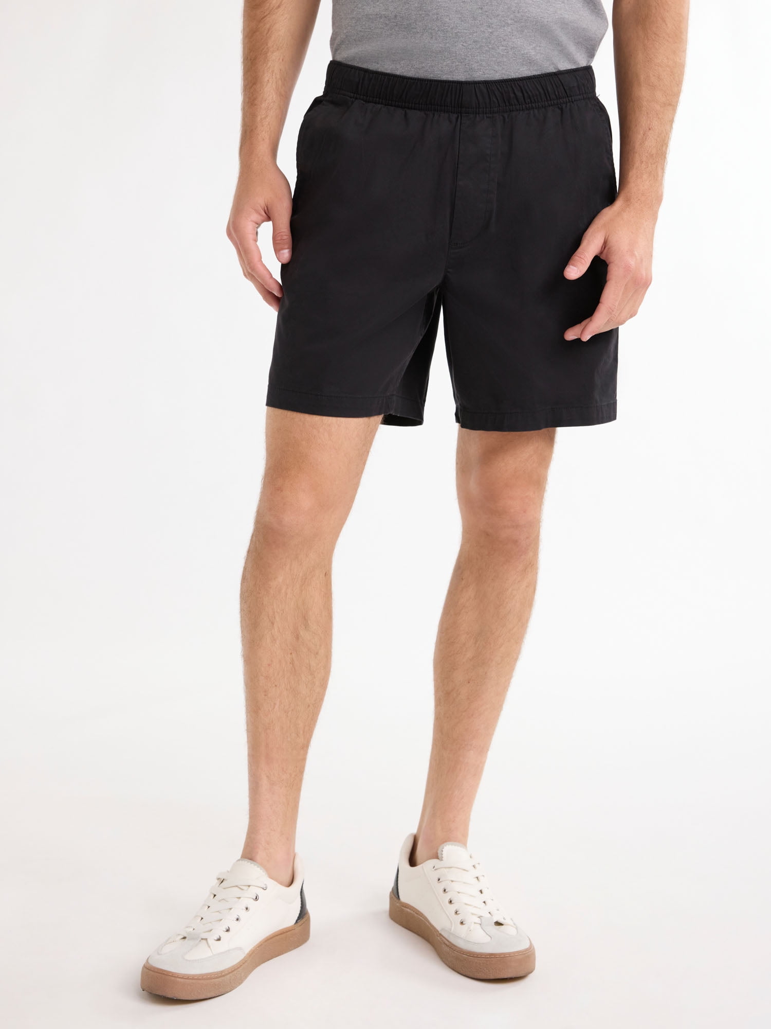 Free Assembly Men's Relaxed Pull-On Shorts, Elastic Waistband, 7