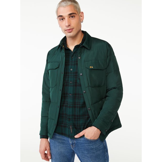 Free Assembly Men's Quilted Layering Jacket