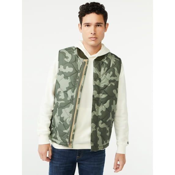 Free Assembly Men's Quilted Onion Pattern Vest