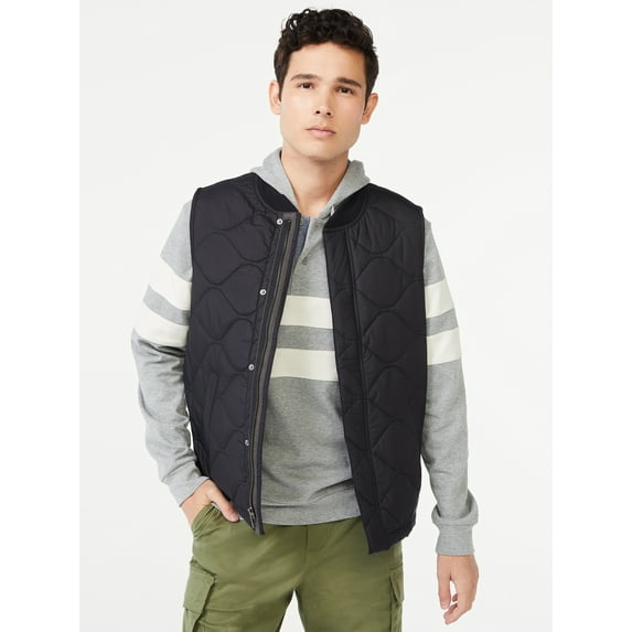 Free Assembly Men's Quilted Onion Pattern Vest