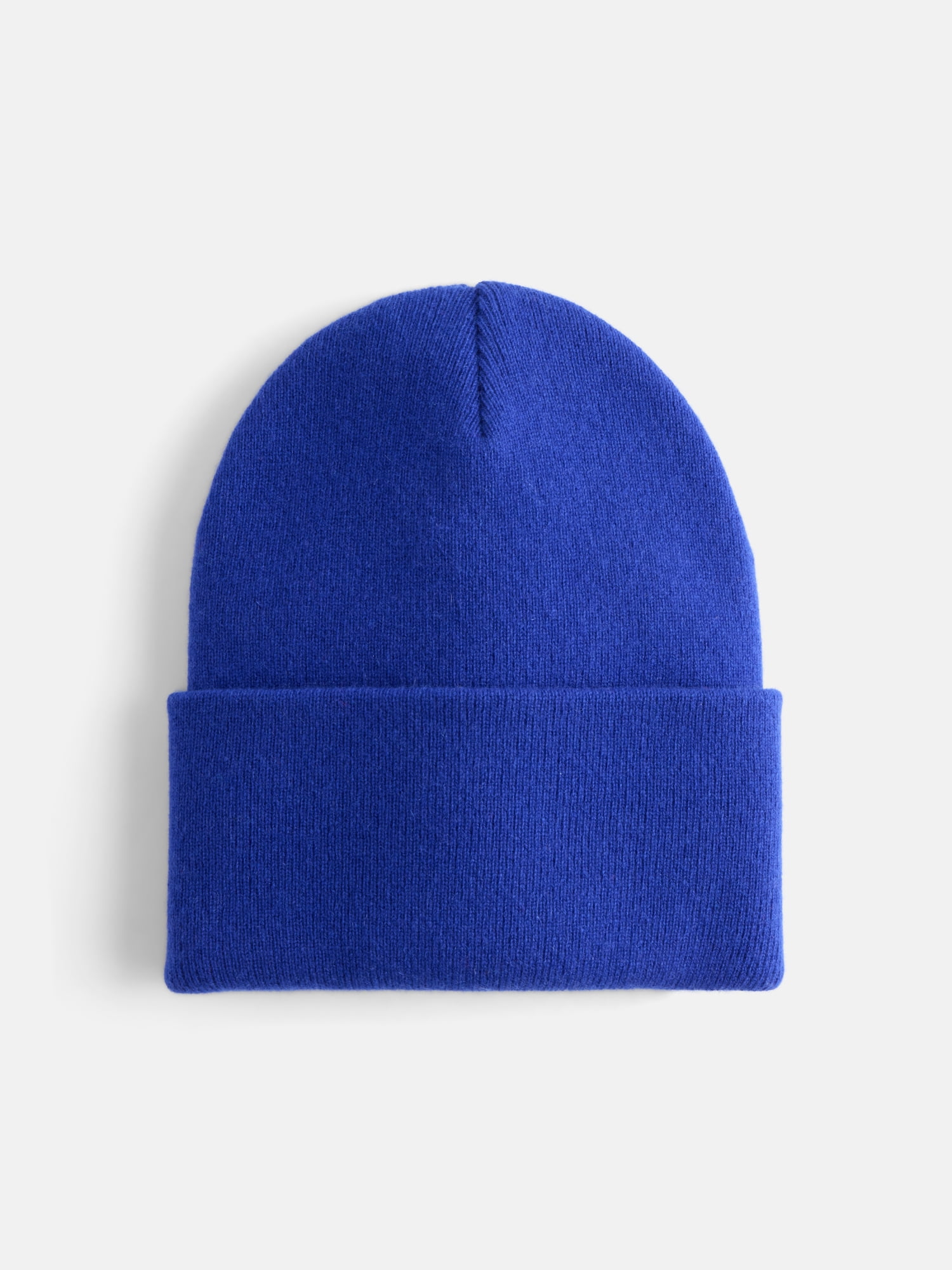 Free Assembly Men's Cashmere Ribbed Beanie Hat, One Size