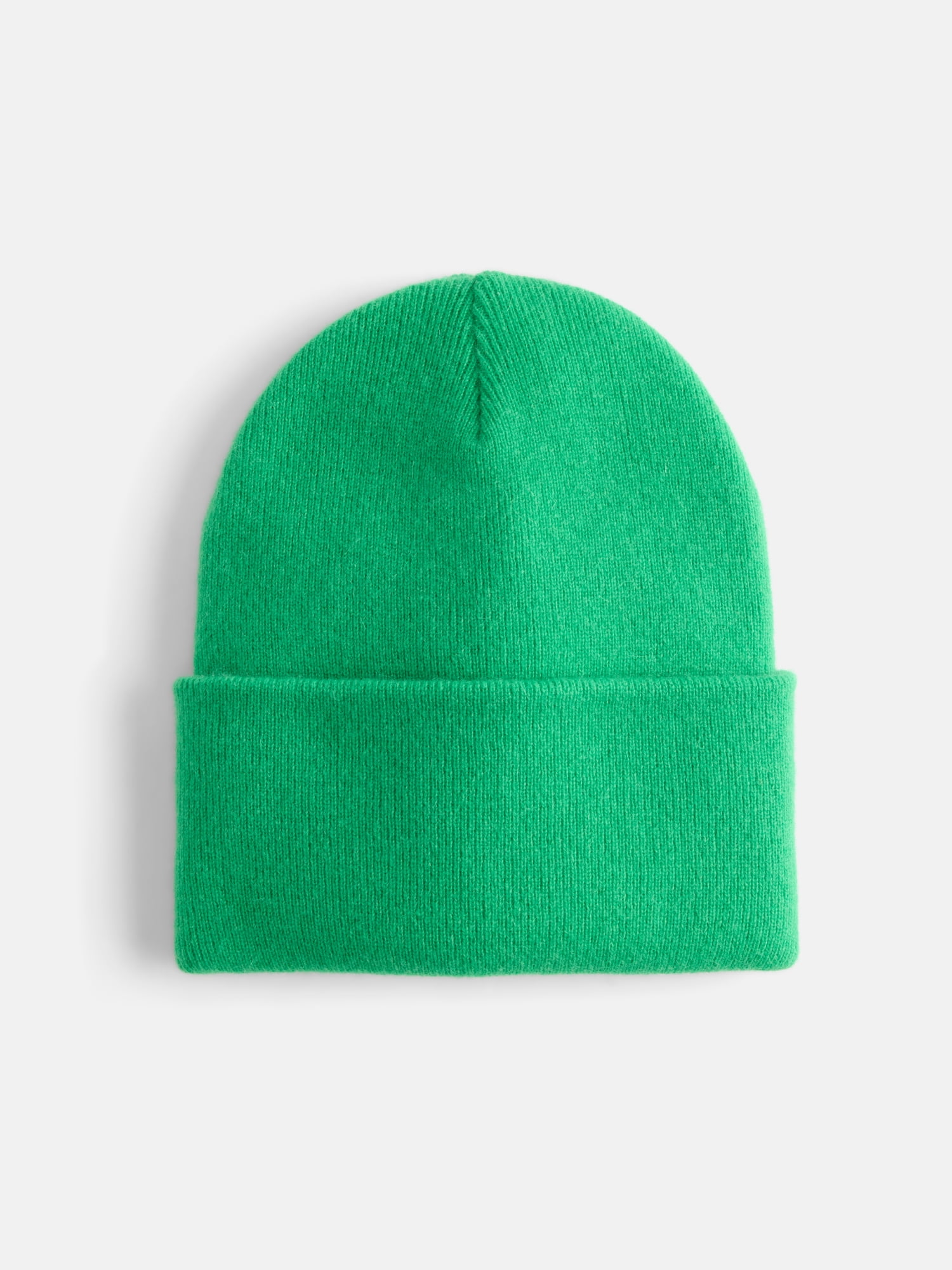 Free Assembly Men's Cashmere Ribbed Beanie Hat, One Size