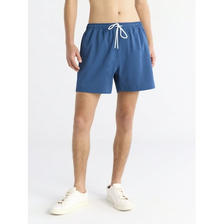 Free Assembly Men's Seersucker Swim Trunks, 5" Inseam, Sizes S-3XL