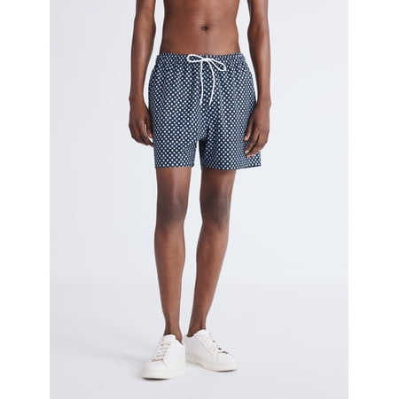 Free Assembly Men's Twill Swim Trunks, 5" Inseam, Sizes S-3XL