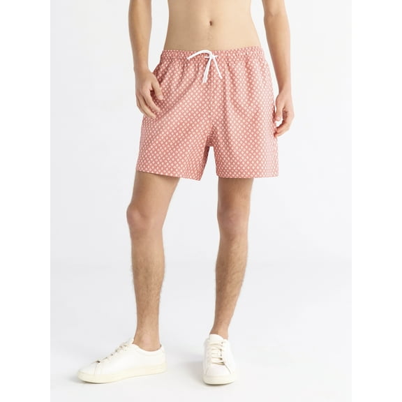 Free Assembly Men's Twill Swim Trunks, 5" Inseam, Sizes S-3XL