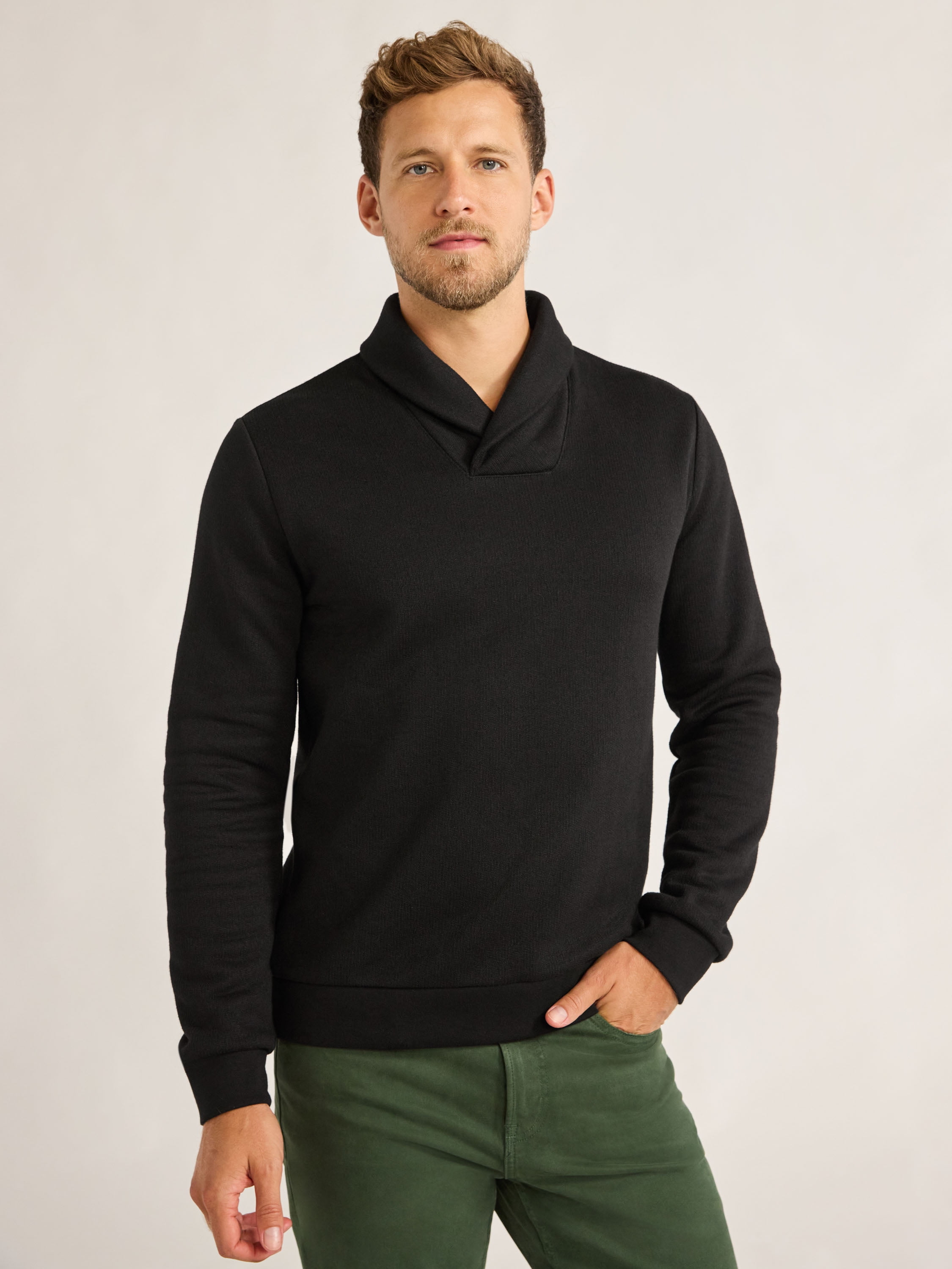 shawl collar pullover men