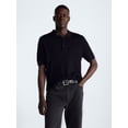 thumbnail image 1 of Free Assembly Men's Cozy Yarn Cable Knit Polo Sweater with Short Sleeves, Sizes XS-3XL, 1 of 6