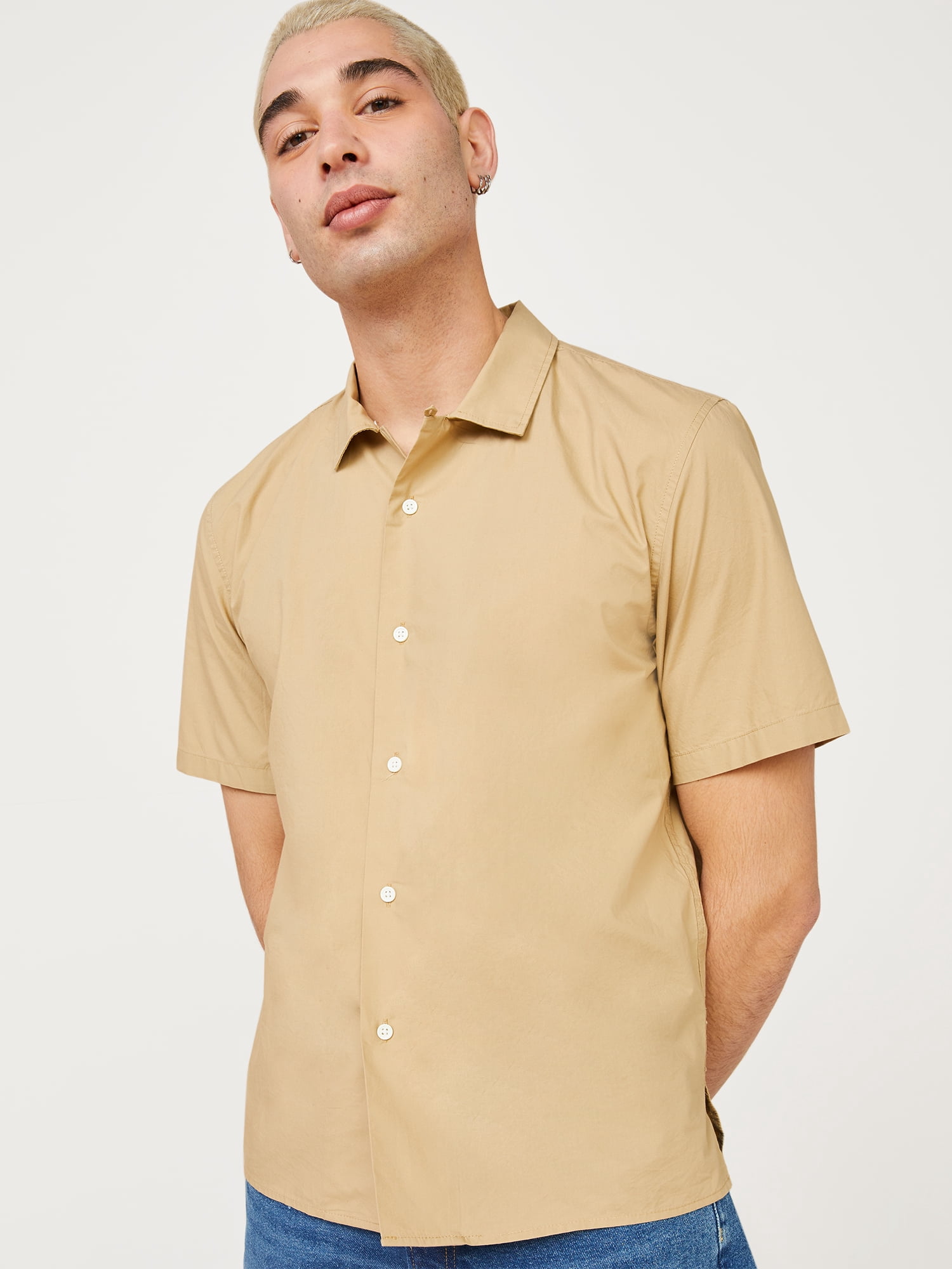 Free Assembly Men's Short Sleeve Camp Shirt