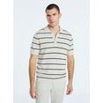 thumbnail image 1 of Free Assembly Men's Textured Stripe Polo Sweater with Short Sleeves, Sizes S-3XL, 1 of 6