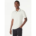 thumbnail image 1 of Free Assembly Men's Taped Oxford Pique Polo Shirt with Short Sleeves, Sizes XS-3XL, 1 of 8