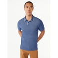 thumbnail image 1 of Free Assembly Men's Taped Oxford Pique Polo Shirt with Short Sleeves, Sizes XS-3XL, 1 of 8