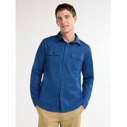 Men’s Two Pocket Utility Button Front Shirt with Long Sleeves, Sizes XS-3XL