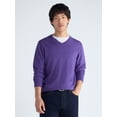 thumbnail image 1 of Free Assembly Men's V-Neck Sweater with Long Sleeves, Midweight, Sizes XS-3XLT, 1 of 6
