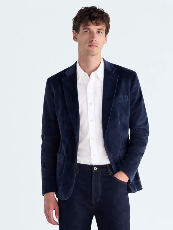 Men's Velvet Blazer, Sizes 36S-48R