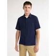 thumbnail image 1 of Free Assembly Men's Waffle Knit Button-Up Shirt with Short Sleeves, Sizes XS-3XL, 1 of 5