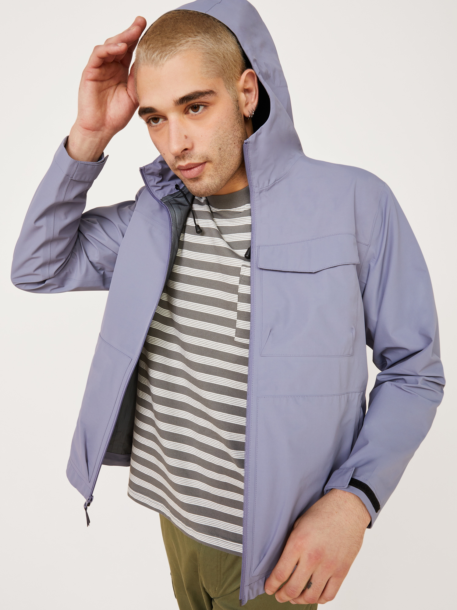 Free Assembly Men's Waterproof Shell Jacket - image 1 of 6