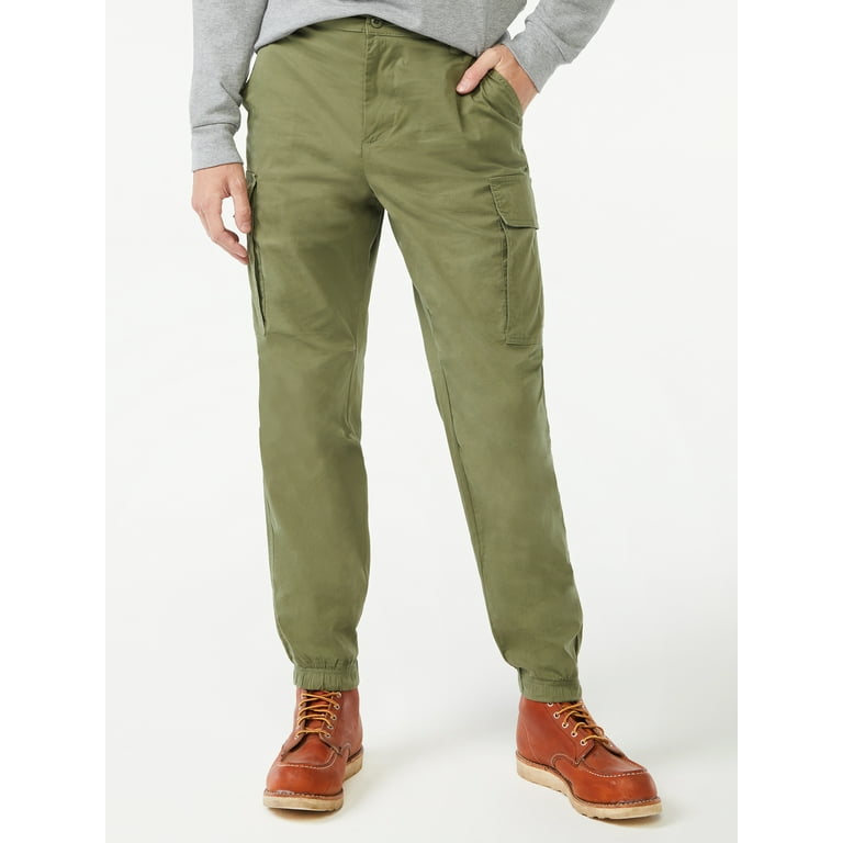Free Assembly Men s Woven Cargo Joggers Walmart
