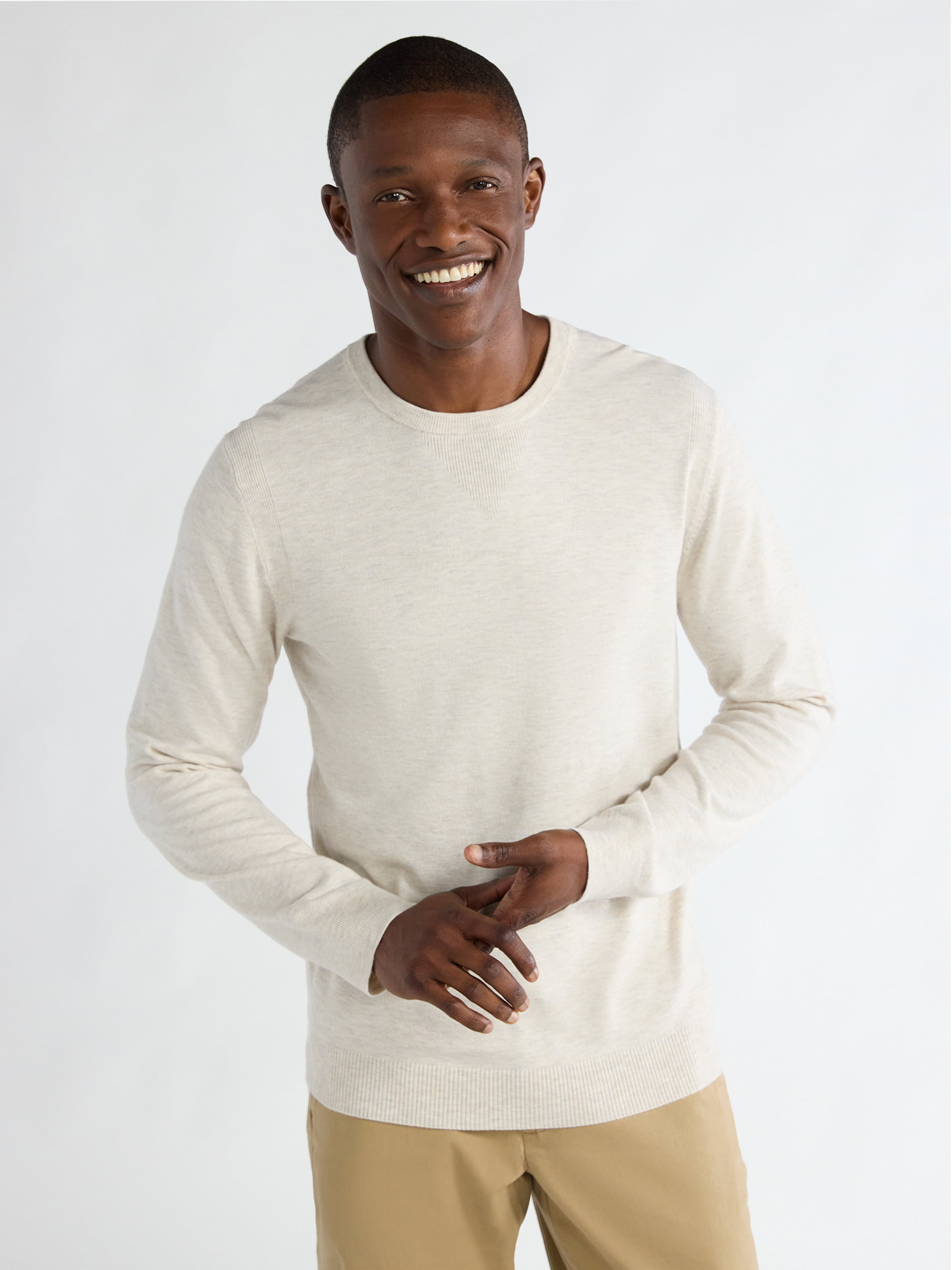 Free Assembly Men’s Everyday Crewneck Sweater, Sizes S-3XL